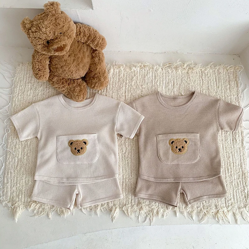 Conjunto osito bebé verano: camiseta y pantalones cortos - imagen 4