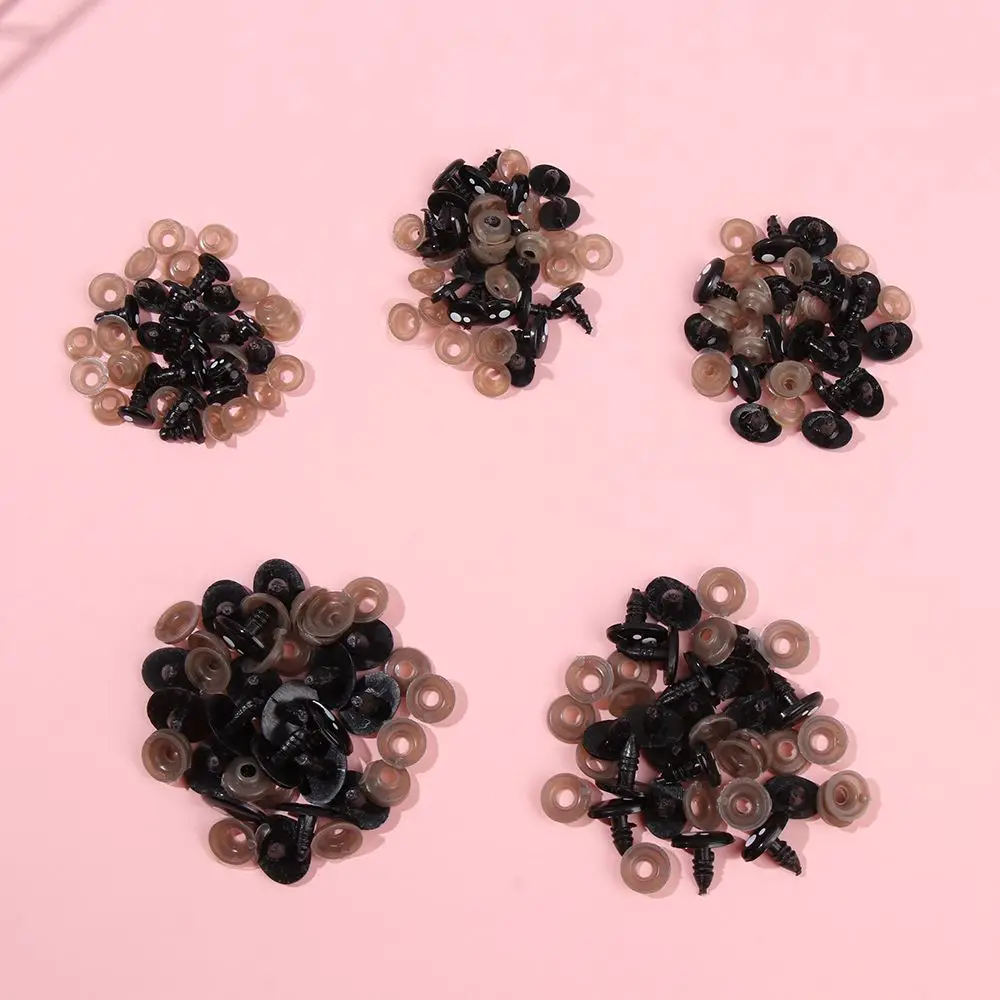Ojos de seguridad ovalados negros para muñecas amigurumi - imagen 3