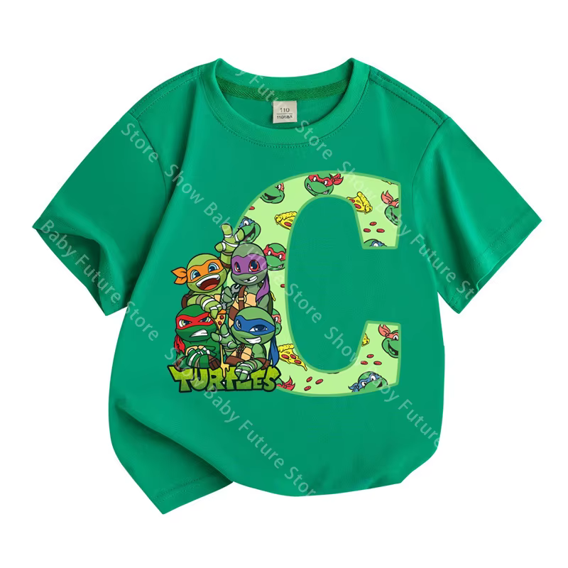 Camiseta verde Bandai con diseño infantil