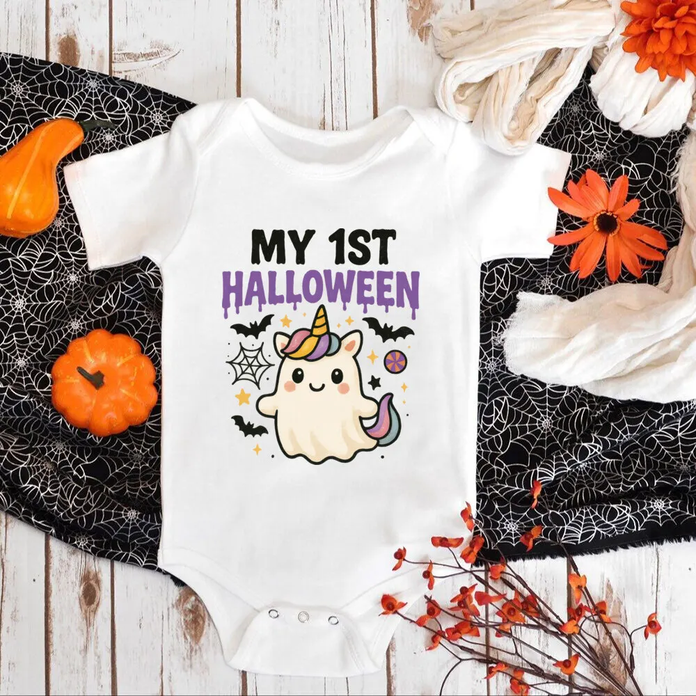 Mameluco de bebé Halloween con estampado de unicornio - imagen 4