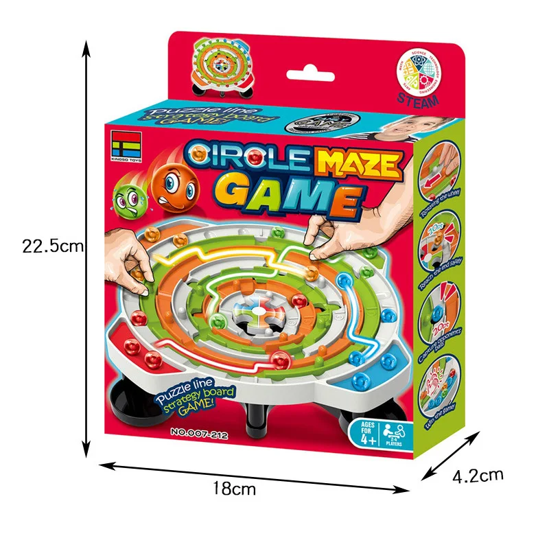 Juego de mesa laberinto lógico para niños, rompecabezas educativo - imagen 2