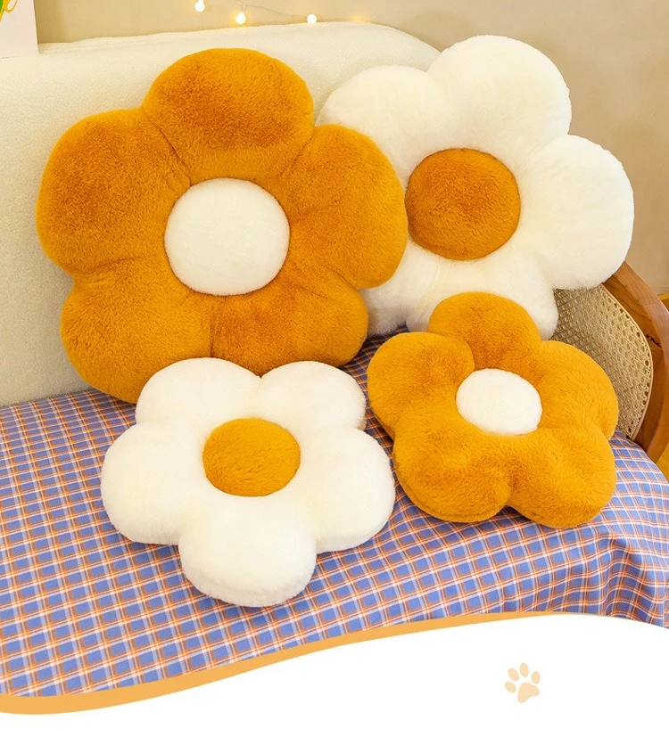 Linda almohada decorativa de girasol para niños