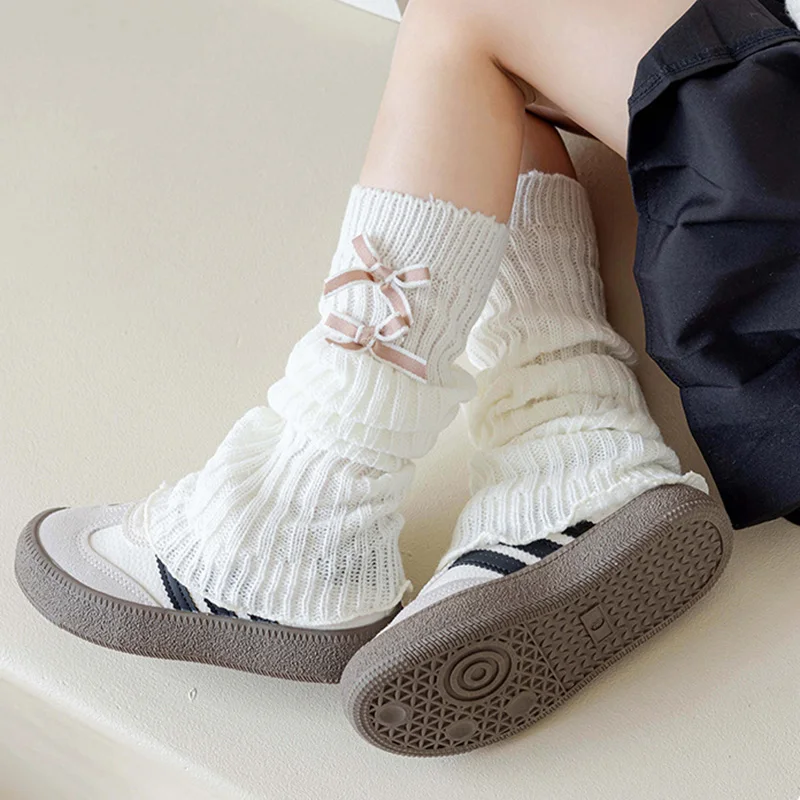 Calcetines altos de algodón con orejas de conejo y lazo - imagen 2