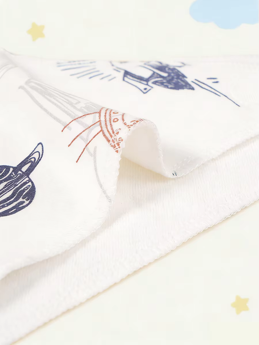 Babero bandana de algodón con dibujos animados para bebé - imagen 2