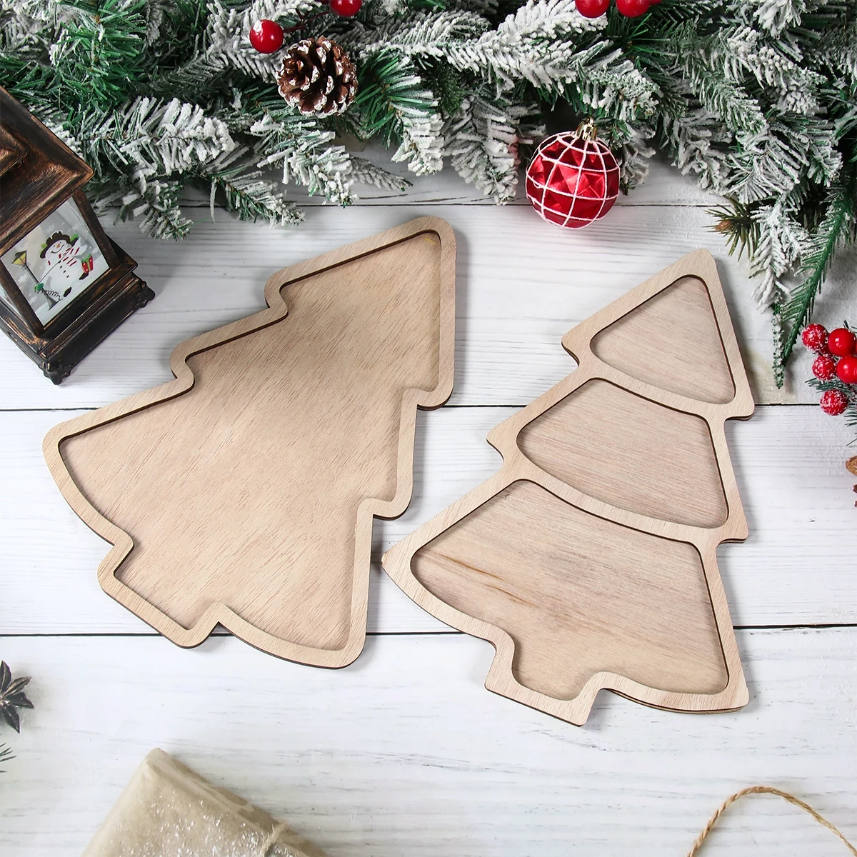 Palé de madera decorativo con árbol de Navidad - imagen 5