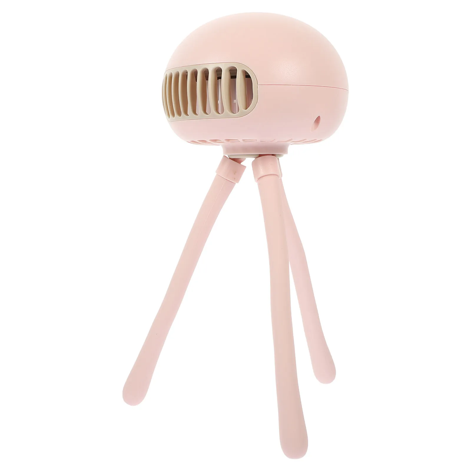 Ventilador portátil recargable para cochecito con base flexible USB