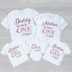Camiseta bebé Miss on-derful Birthday para primer cumpleaños