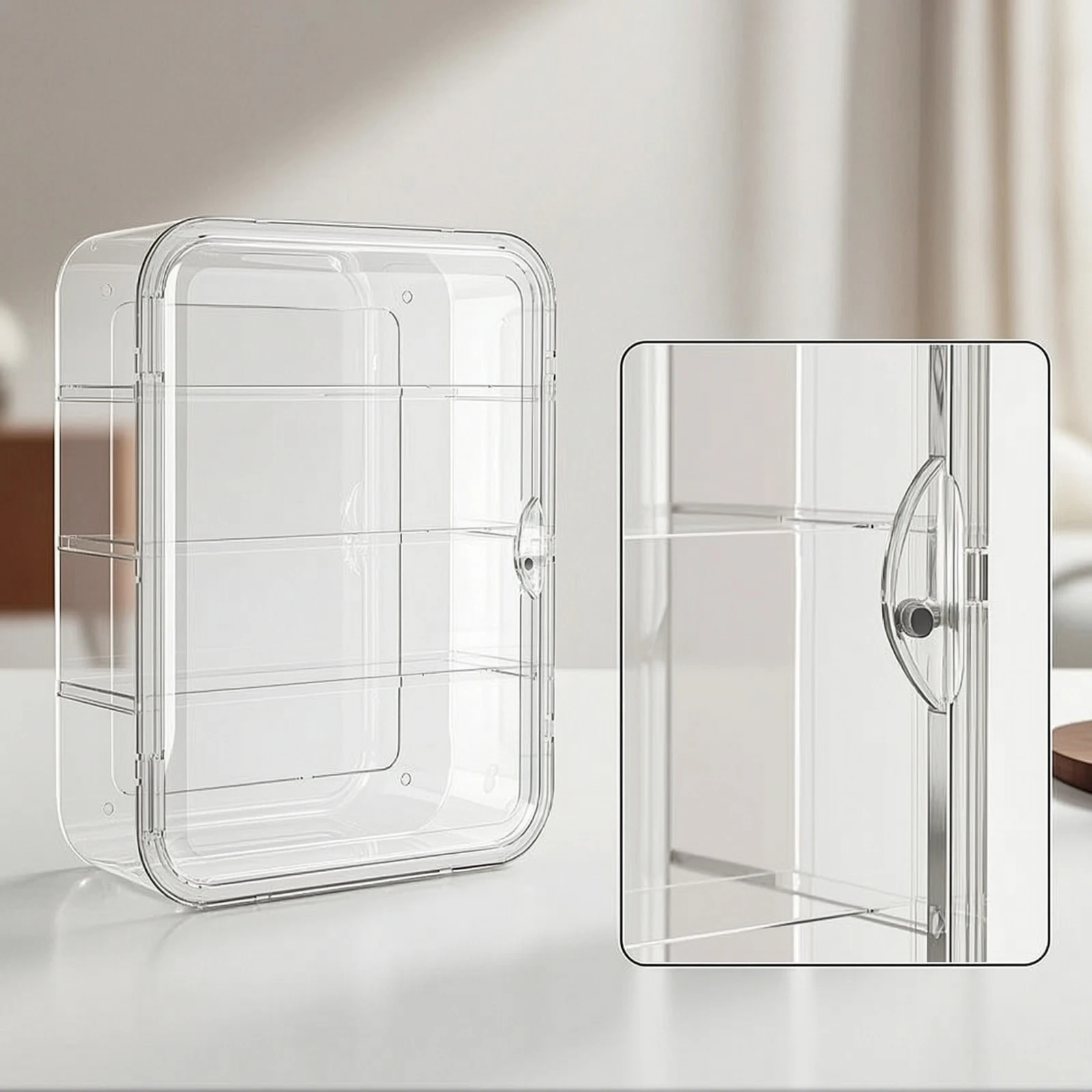 Caja transparente de pared para colecciones y orden - imagen 4
