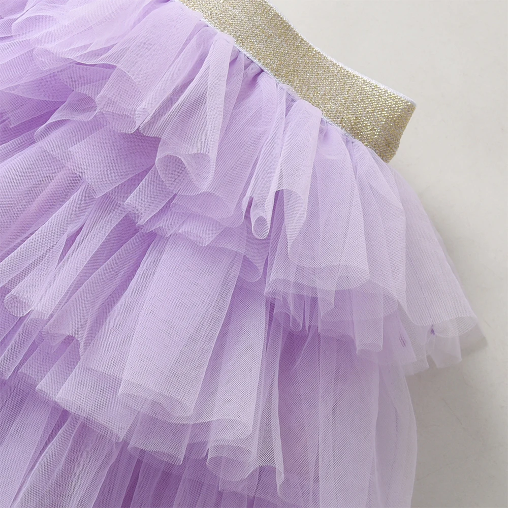 DXTON Falda princesa de tul con capas abullonadas para niñas - imagen 4