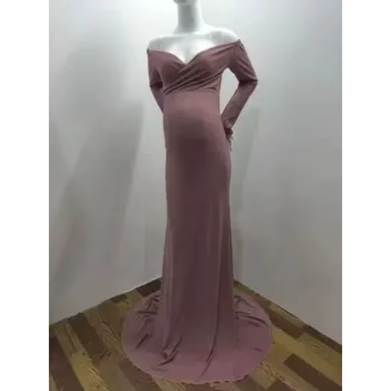 Vestido de maternidad para fotos – largo elegante premamá - imagen 5