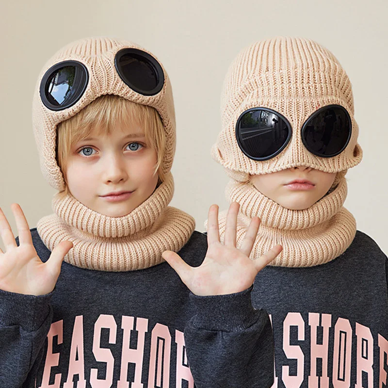Gorro astronauta terciopelo con forro polar cálido para niño invierno - imagen 2