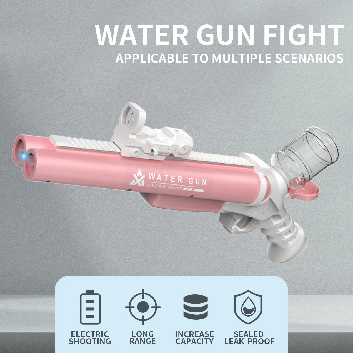 Pistola de agua automática con LED Juguete verano niños