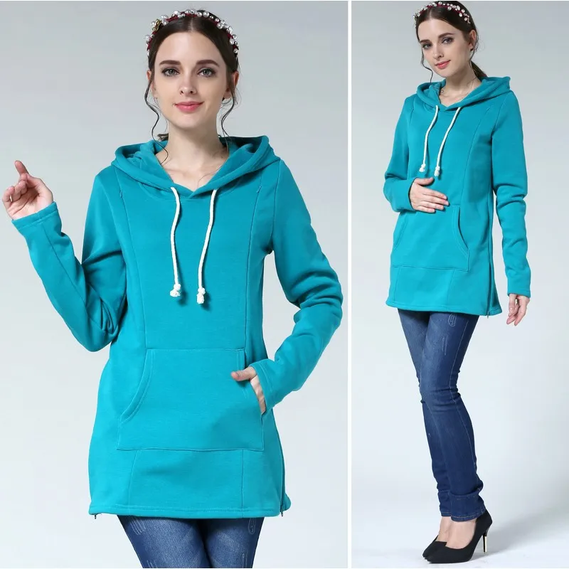 Sudadera premamá con capucha térmica de invierno - imagen 5