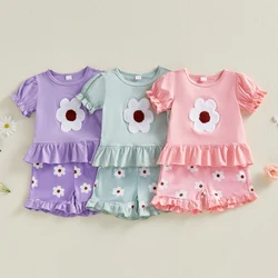 Tregren conjunto de verano para niña con pantalón corto y camiseta