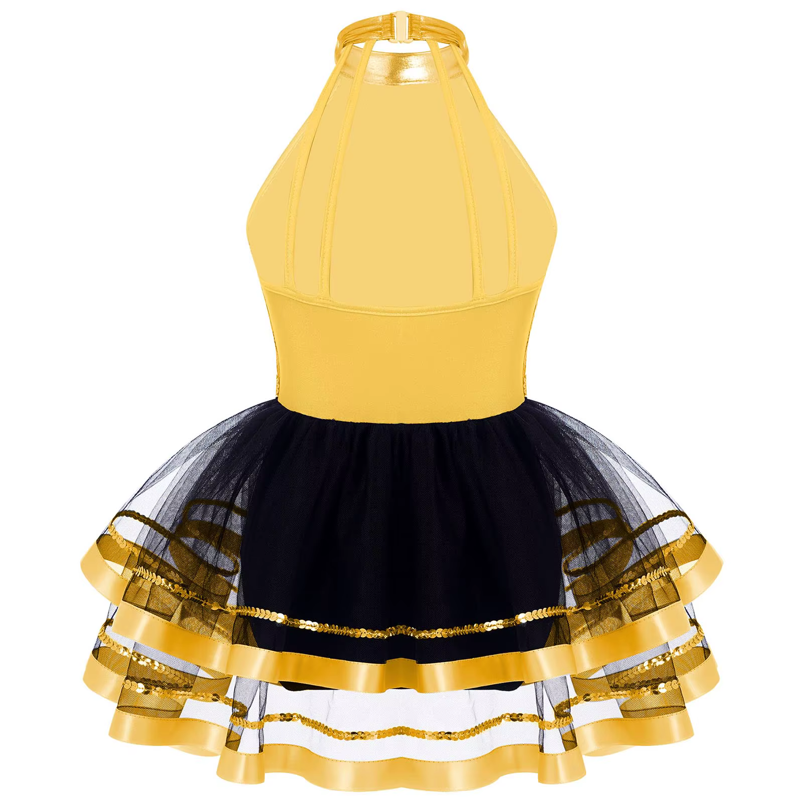 Vestido tutú de ballet con lentejuelas para niñas, de actuación