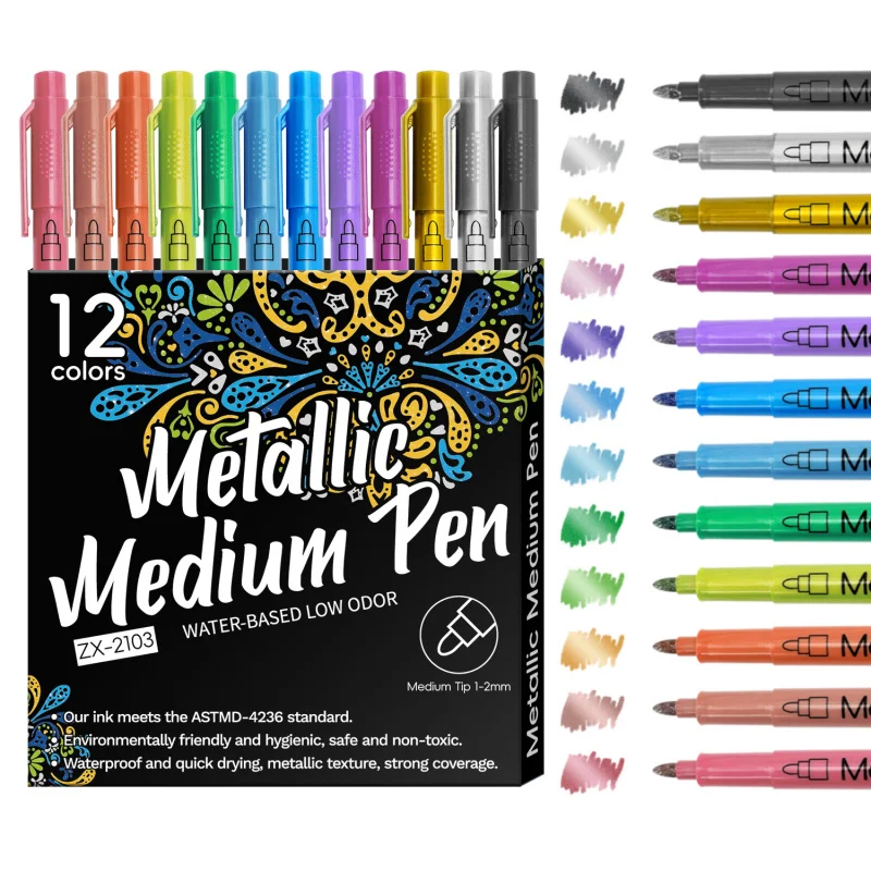 Marcadores de pintura acrílica metálica de punta media para manualidades - imagen 5