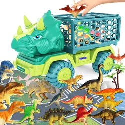 Set dinosaurios con camión y alfombra de actividades para niños