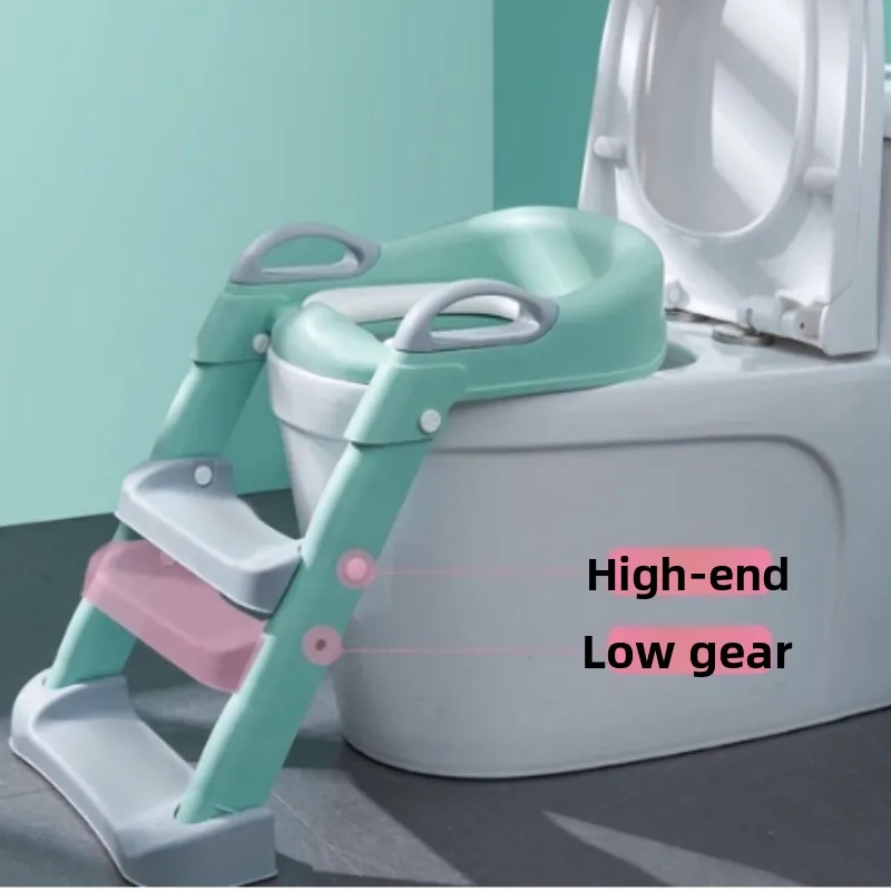 Asiento de inodoro infantil plegable con reposapiés antideslizantes - imagen 5