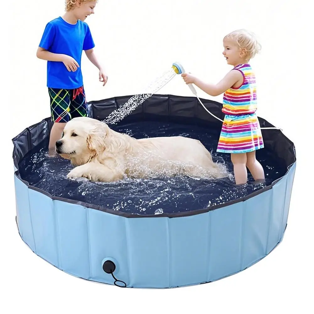 Piscina plegable antideslizante para perros