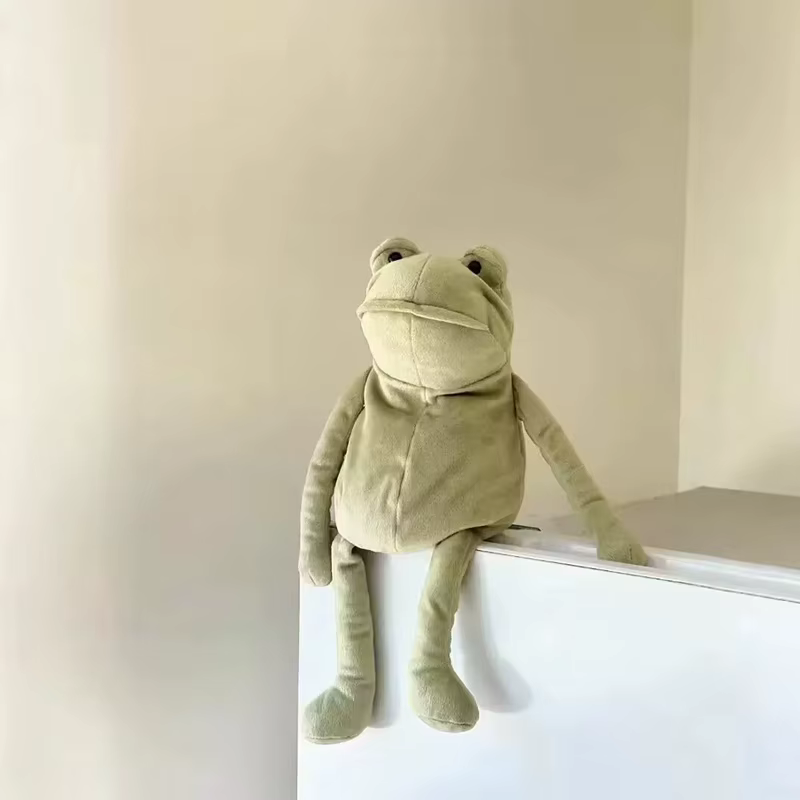 Llavero de peluche de rana tierno
