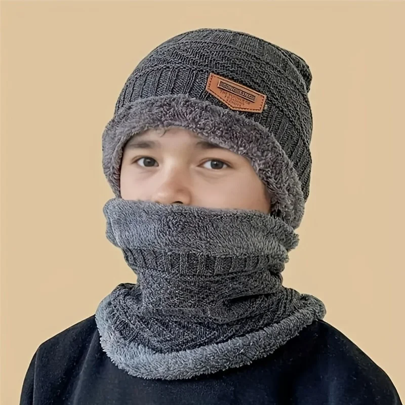 Gorro de punto cálido para niños y niñas – Otoño e invierno - imagen 3