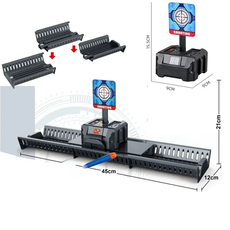 Objetivo Nerf automático tiro eléctrico con sonido y luz para niños - imagen 4