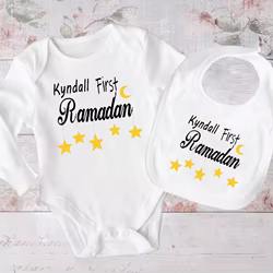 Pelele Eid para bebé niña – Conjunto 2 piezas con diseño festivo