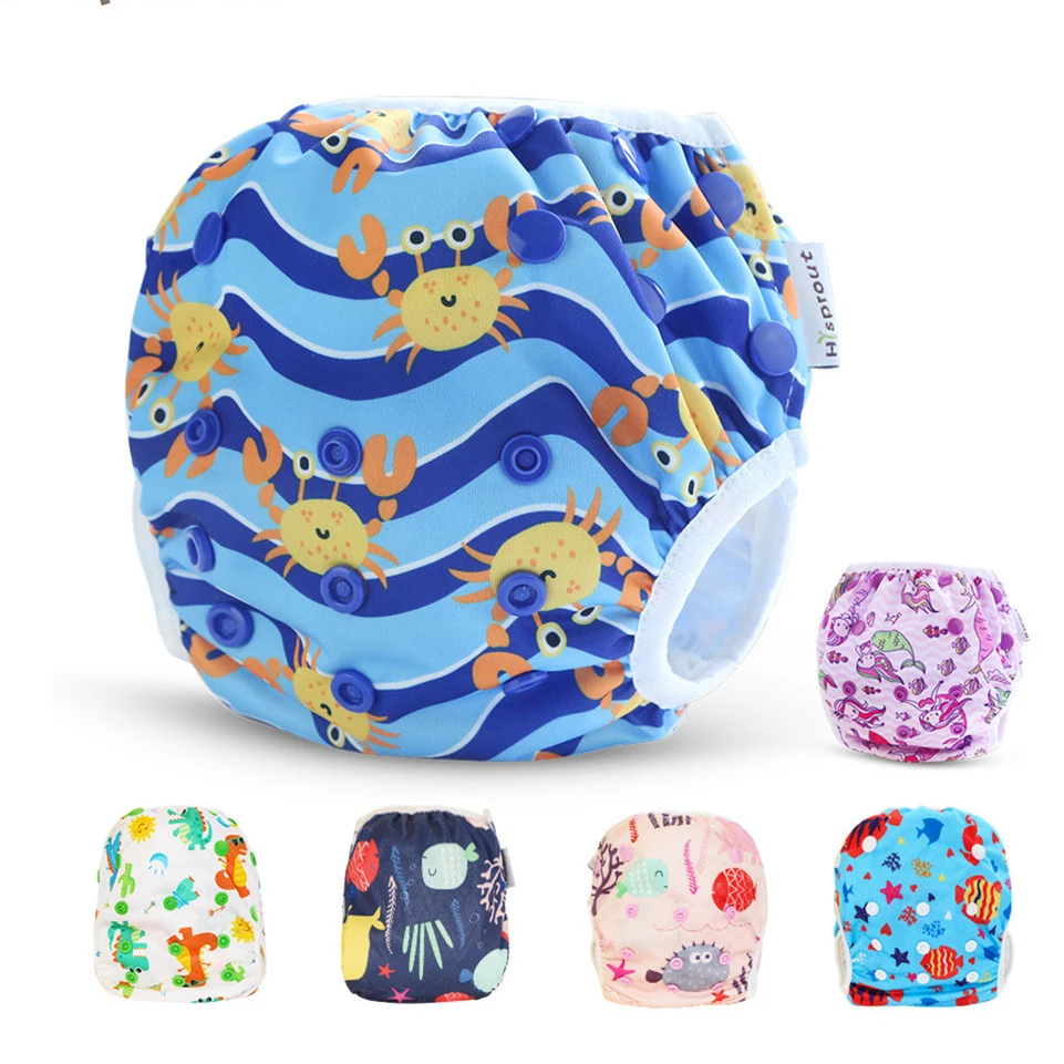 Pañal de natación reutilizable ajustable talla única bebés y niños