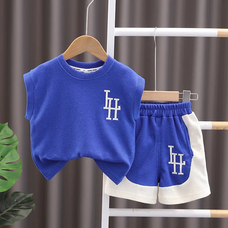 Conjunto verano para bebé niño: chaleco sin mangas y shorts - imagen 3