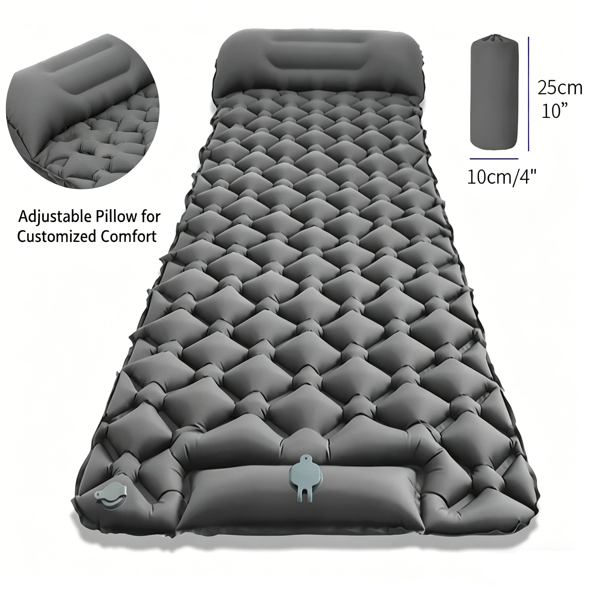 Colchoneta inflable compacta en uso