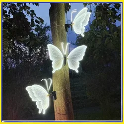 Luces LED mariposa impermeables para exteriores de jardín nocturnas