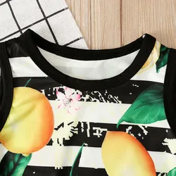 Vestido princesa limón sin mangas bebé niña verano 0-3 meses