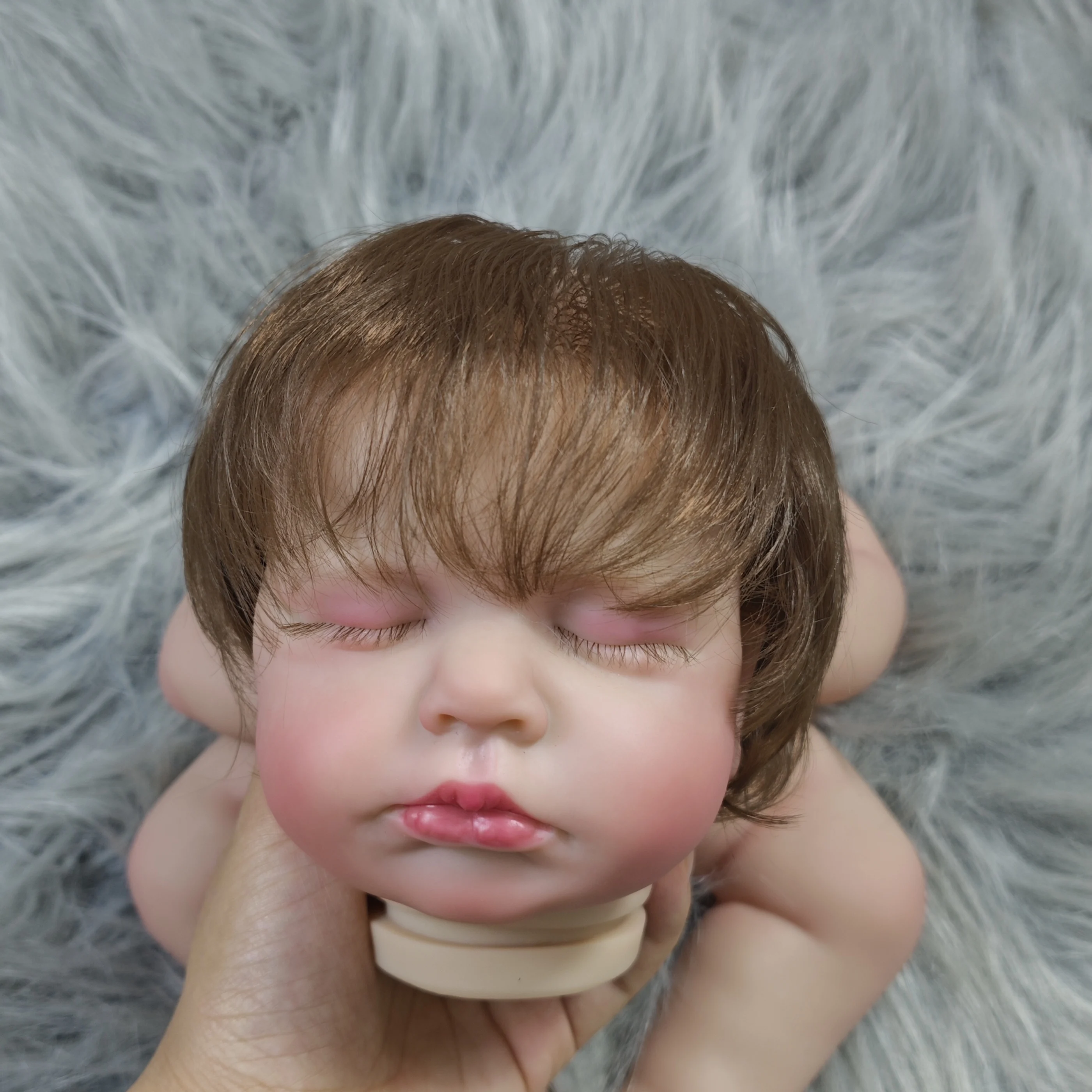 LouLou muñeca realista pintada a mano con pelo enraizado lista - imagen 4