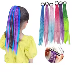 Peluca degradado trenzas accesorios cabello bebé