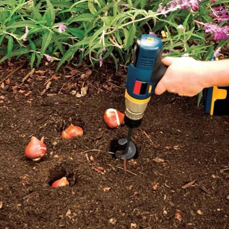 Broca para el suelo con varilla en espiral desmontable para plantar