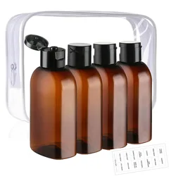 Botellas de viaje para bebé con bolsa reutilizable de almacenaje