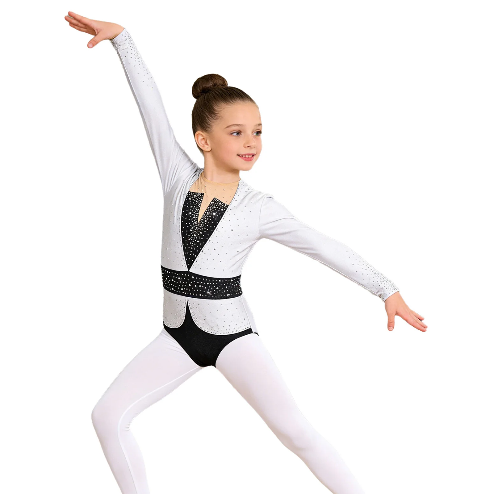 Maillot de ballet con pedrería para niñas – Gimnasia y danza - imagen 2