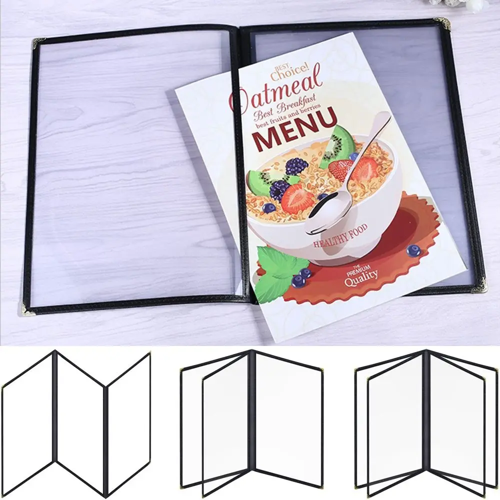 Portamenús transparente plegable de PVC para hojas sueltas - imagen 3