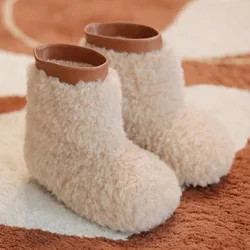 Botas de invierno antideslizantes algodón para niñas estilo retro