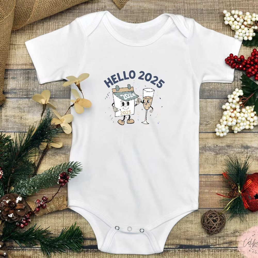Conjunto Familiar Estampado Año Nuevo para Mamá, Papá y Bebé - imagen 5