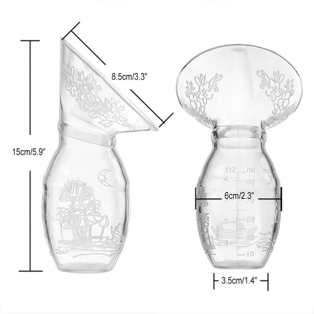 Bomba de leche materna de silicona con mango ergonómico