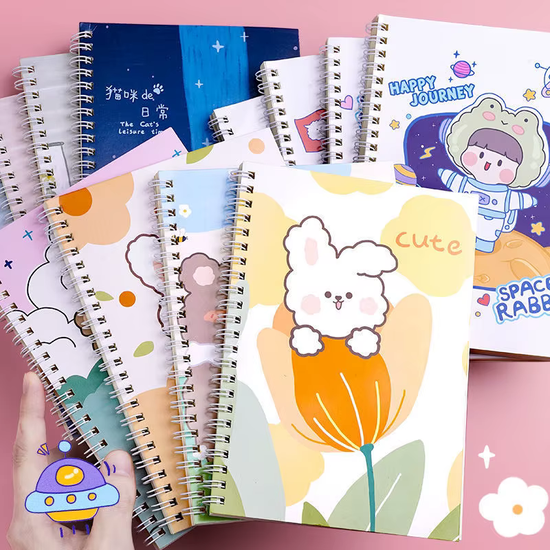 Cuaderno kawaii de dibujos animados para niñas, papelería bonita - imagen 4