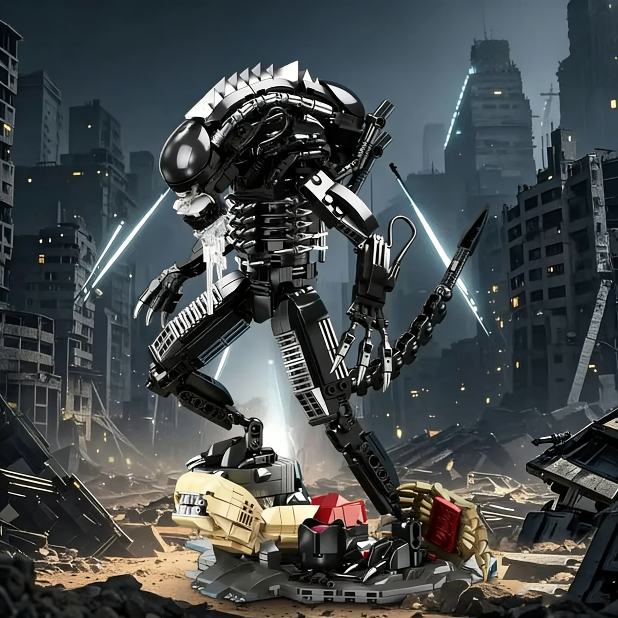 Bloques de construcción alienígenas y robot clásico para armar - imagen 3