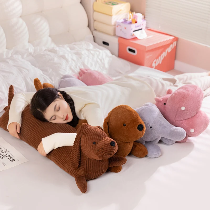 Almohada peluche perro salchicha larga, cojín trasero para dormir - imagen 2