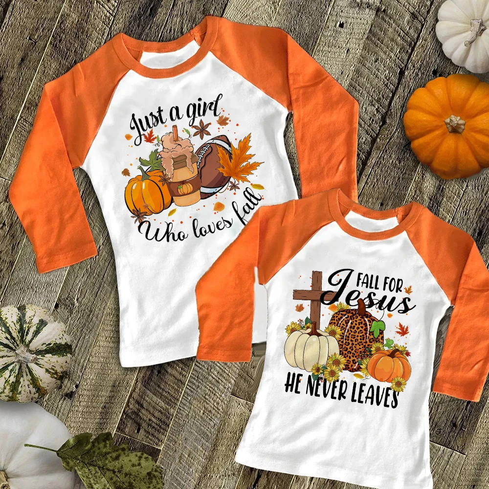 He Never Leaves Camiseta manga raglán infantil estampado Jesús otoño - imagen 4