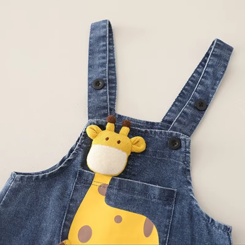 Conjunto de verano para bebé con camiseta y peto dibujos animados - imagen 5