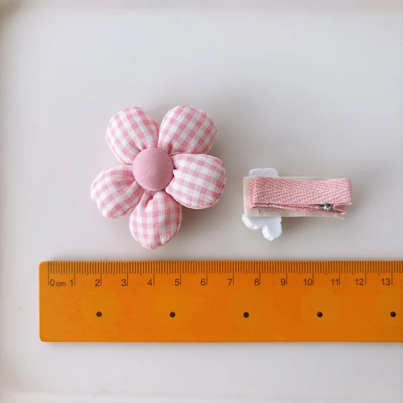 Pinzas de pelo bebé con lazo y flor para flequillo, peinados laterales - imagen 4