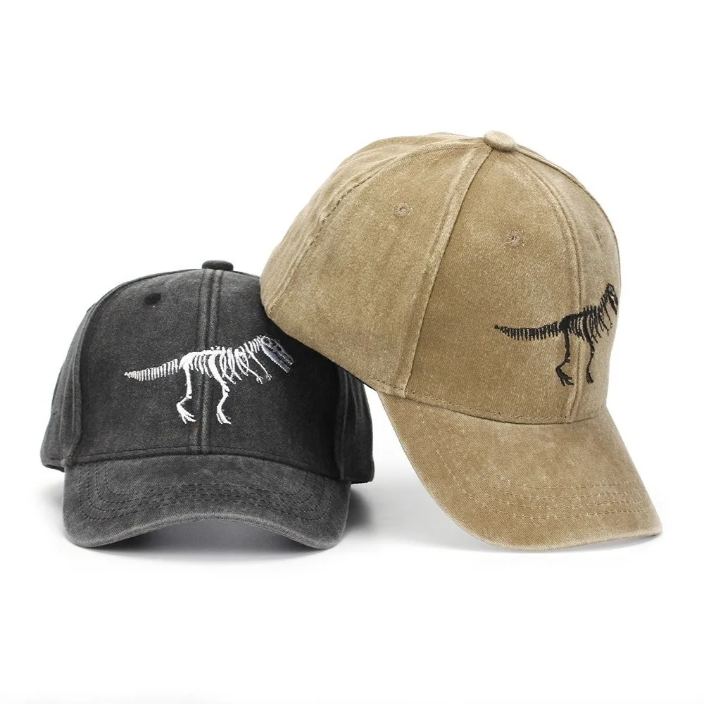 Gorra de béisbol algodón bordada dinosaurio ajustable transpirable - imagen 4