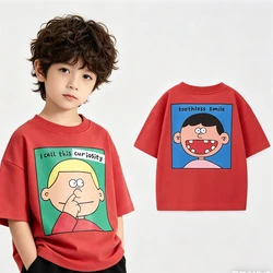 Camiseta bebé deportiva casual con estampado rojo y blanco