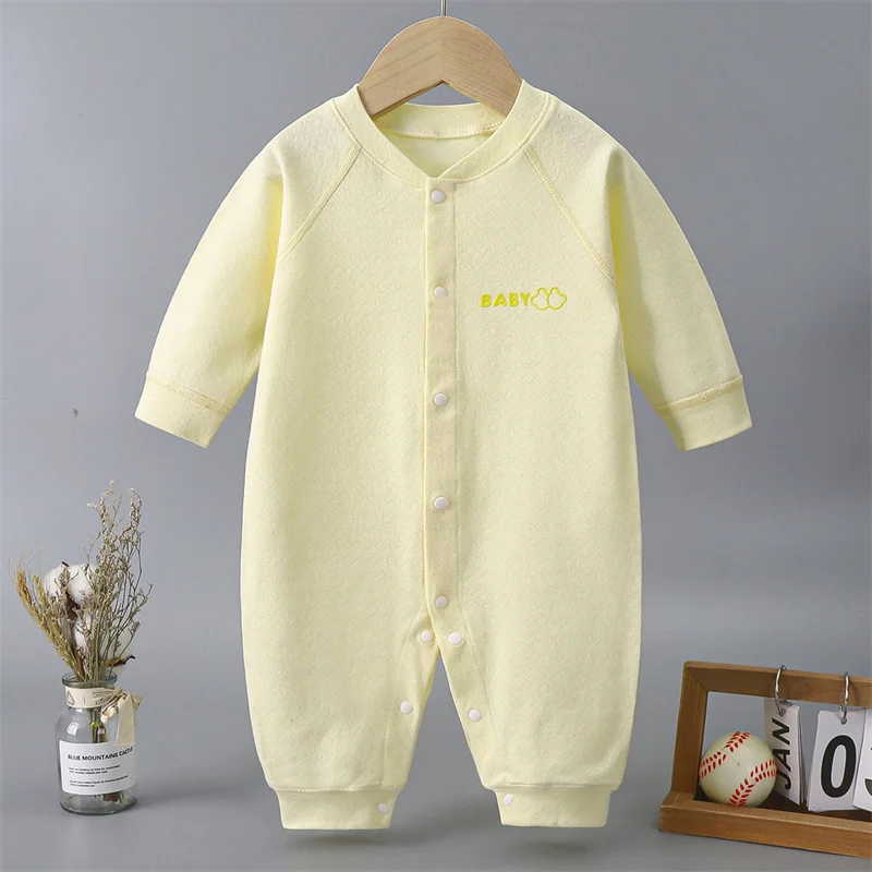 Traje de gateo algodón bebé con botones - imagen 3